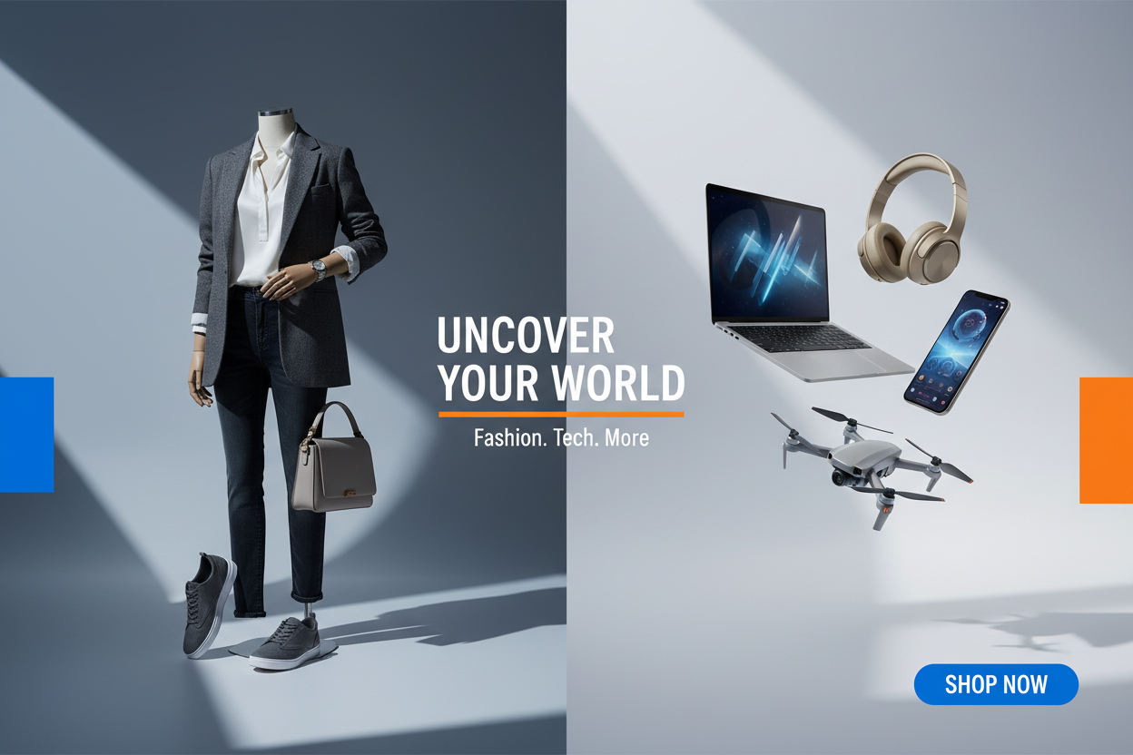 algo llamativo para que entren a mi tienda algo totalmente profesional teniendo en cuenta que vendo ropa aparatos electronicos y mas 